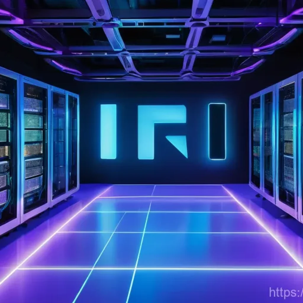 Transformer 모델의 실시간 처리 기술 - A futuristic, clean-room server environment with advanced computing hardware. In the center, a glowi...