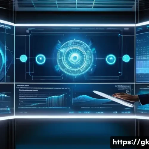 Transformer 모델의 성능 평가 방법 - A futuristic, high-tech data science laboratory scene featuring a large transparent screen displayin...