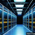 Transformer와 전통적인 NLP 모델 비교 - A futuristic digital illustration of a Transformer model architecture in a high-tech data center env...