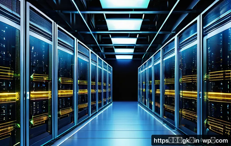 Transformer와 전통적인 NLP 모델 비교 - A futuristic digital illustration of a Transformer model architecture in a high-tech data center env...