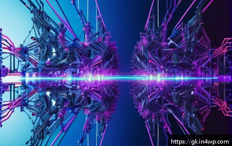 Transformer와 RNN 비교 분석 - A futuristic digital illustration depicting the contrast between RNN and Transformer neural networks...
